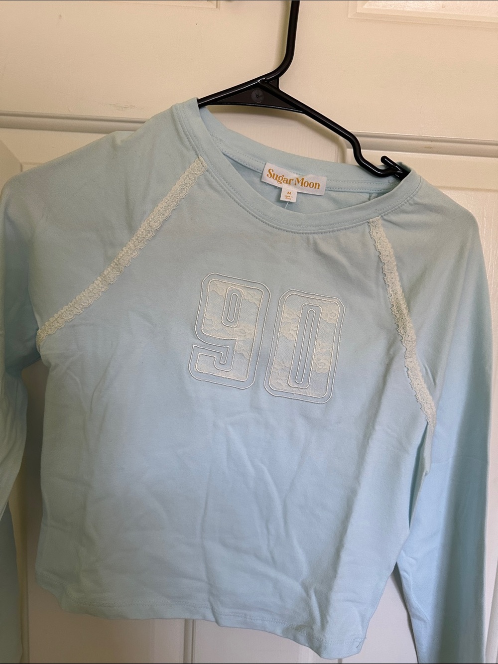Light Blue Long Sleeve '90' Tee